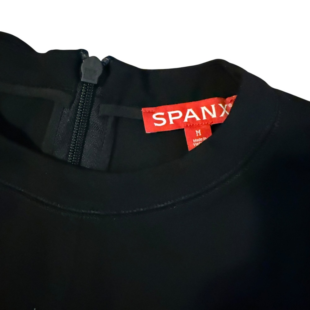 SPANX Ponte Crewneck Long Sleeve Top Black NWT Size Medium - Picture 6 of 7